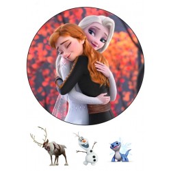 Valgomas paveiksliukas Ledo šalis ir figūrėlės Valgomas paveiksliukas Ledo šalis ir figūrėlės