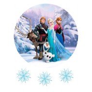 Valgomas paveiksliukas Ledo šalis ir snaigės