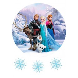 Valgomas paveiksliukas Ledo šalis ir snaigės