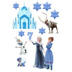 Valgomas paveiksliukas figūrėlėms Ledo šalis 7 - tam gimtadieniui