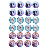 Valgomi paveiksliukai Ledo šalis keksiukams puošti