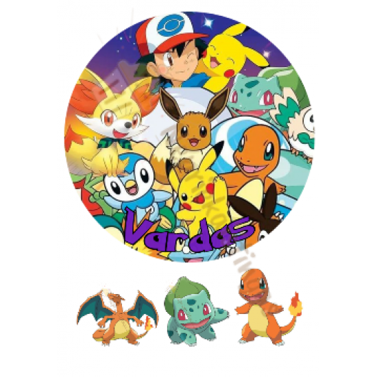Valgomas paveiksliukas "Pokemonai" Valgomas paveiksliukas "Pokemonai"