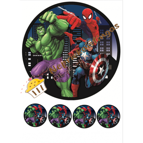 Valgomas paveiksliukas " Marvel herojai" Valgomas paveiksliukas " Marvel herojai"