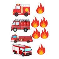Valgomas paveiksliukas Gaisrinės mašinos