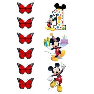 Valgomas paveiksliukas peliukas Mikis - 1 gimtadienis