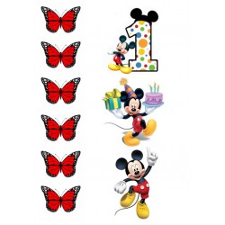 Valgomas paveiksliukas peliukas Mikis - 1 gimtadienis