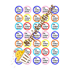 Valgomas paveiksliukas spurgytėms puošti Lik sveikas darželi