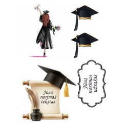 Valgomas paveiksliukas figūrėlės baigus mokyklai