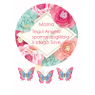 Valgomas paveiksliukas su palinkėjimu Mamai