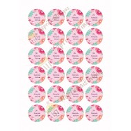 Valgomas paveiksliukas "Su mamyčių diena"- keksiukams, spurgytėms