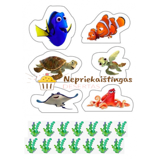 Valgomas paveiksliukas figūrėlėms Nemo Valgomas paveiksliukas figūrėlėms Nemo