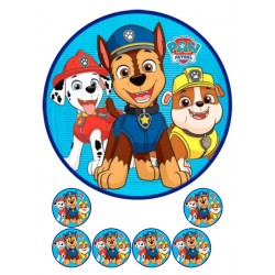 Valgomas paveiksliukas Šunyčiai patruliai tortui