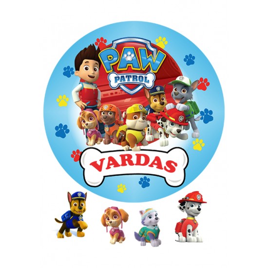 Valgomas paveiksliukas Paw patrol ir draugai Valgomas paveiksliukas Paw patrol ir draugai