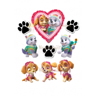 Valgomas paveiksliukas "Paw patrol" figūrėlės mergaitėms Valgomas paveiksliukas "Paw patrol" figūrėlės mergaitėms