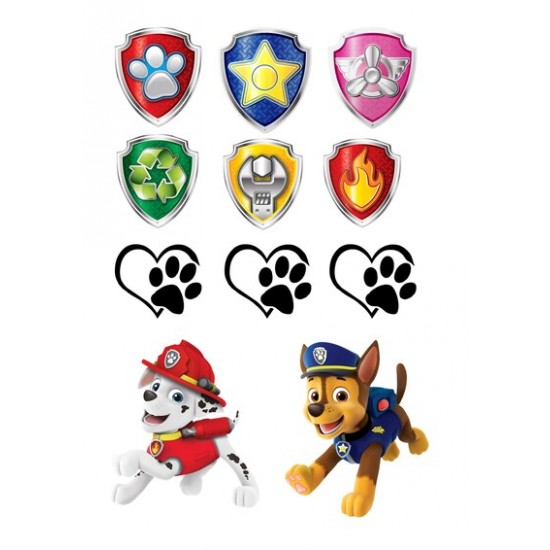 Valgomas paveiksliukas Paw patrol Marshall ir Chase Valgomas paveiksliukas Paw patrol Marshall ir Chase