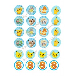 Valgomas paveiksliukas Pikachu - 8-tam gimtadieniui Valgomas paveiksliukas Pikachu - 8-tam gimtadieniui