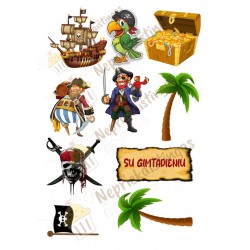 Valgomas paveiksliukas Piratų tema