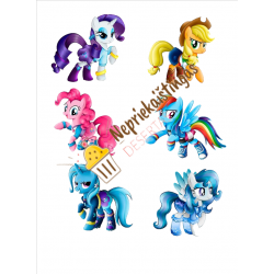 Valgomo popieriaus paveiksliukai sausainukams, toperiukams Poniukai