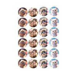 Valgomas paveiksliukas Kačiukai spurgytėms, keksiukams Valgomas paveiksliukas Kačiukai spurgytėms, keksiukams