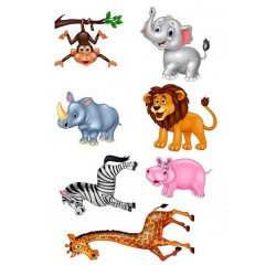 Valgomas paveiksliukas Safario gyvūnėliai