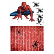 Valgomas paveiksliukas Žmogus voras ir plytų siena Valgomas paveiksliukas Žmogus voras ir plytų siena