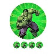 Cukrinės masės paveiksliukas Hulk