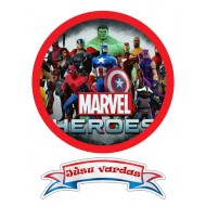 Valgomas paveiksliukas tortui Marvel herojai