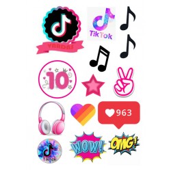 Valgomas paveiksliukas Tick tok 10 - tam gimtadieniui Valgomas paveiksliukas Tick tok 10 - tam gimtadieniui