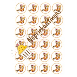 Valgomas paveiksliukas Kalėdiniai tigriukai sausainukams, keksiukams