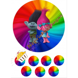 Valgomas paveiksliukas "Troliai"  Valgomas paveiksliukas "Troliai"