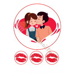 Valgomas paveiksliukas Valentino bučkiai