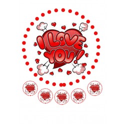 Valgomas paveiksliukas tortui ,,Aš tave myliu''