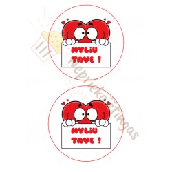 Valgomas paveiksliukas Myliu tave 