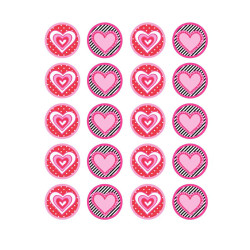 Valgomas paveiksliukas "Širdelės"