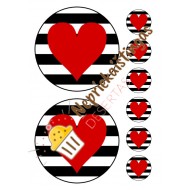 Valgomas paveiksliukas 2 Valentino dienos tortukams