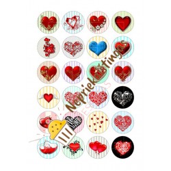 Valgomas paveiksliukas Valentino dienos sausainukams, keksiukams