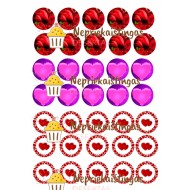 Valgomas paveiksliukas 24 Širdelės  Valgomas paveiksliukas 24 Širdelės