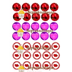 Valgomas paveiksliukas 24 Širdelės 