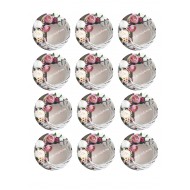 12 paveiksliukų ant vieno lapo Velykiniams desertams puošti