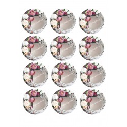 12 paveiksliukų ant vieno lapo Velykiniams desertams puošti