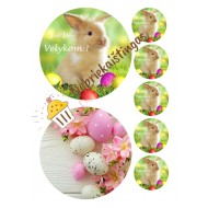 2 Velykiniai paveiksliukai ant vieno lapo 