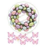 Valgoma dekoracija Velykiniam tortui