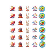 Valgomas paveiksliukas Velykinis keksiukams, spurgytėms