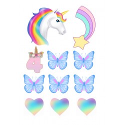 Valgomas paveiksliukas Vienaragis 4 - tas gimtadienis