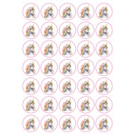 Valgomas paveiksliukas " Vienaragis". Spurgytėm, keksiukam puošti