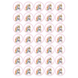 Valgomas paveiksliukas " Vienaragis". Spurgytėm, keksiukam puošti Valgomas paveiksliukas " Vienaragis". Spurgytėm, keksiukam puošti