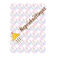 Valgomas paveiksliukas ,,Vienaragiai,,  keksiukams , sausainiams, spurgytėms Valgomas paveiksliukas ,,Vienaragiai,,  keksiukams , sausainiams, spurgytėms