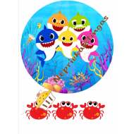 Valgomas paveiksliukas Baby shark berniukui