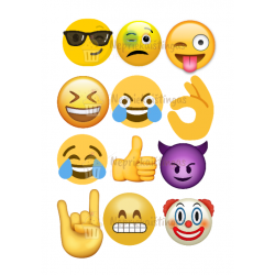 Valgomas paveiksliukas Emoji veidukai
