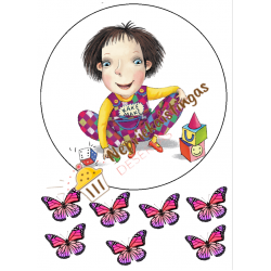 Valgomas paveiksliukas Kakė Makė ir drugeliai Valgomas paveiksliukas Kakė Makė ir drugeliai